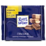 Шоколад, Ritter Sport (Риттер Спорт) 100 г с пралиновой начинкой молочный