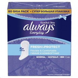 Прокладки женские ежедневные Always нормал фреш энд протект трио 60 шт.